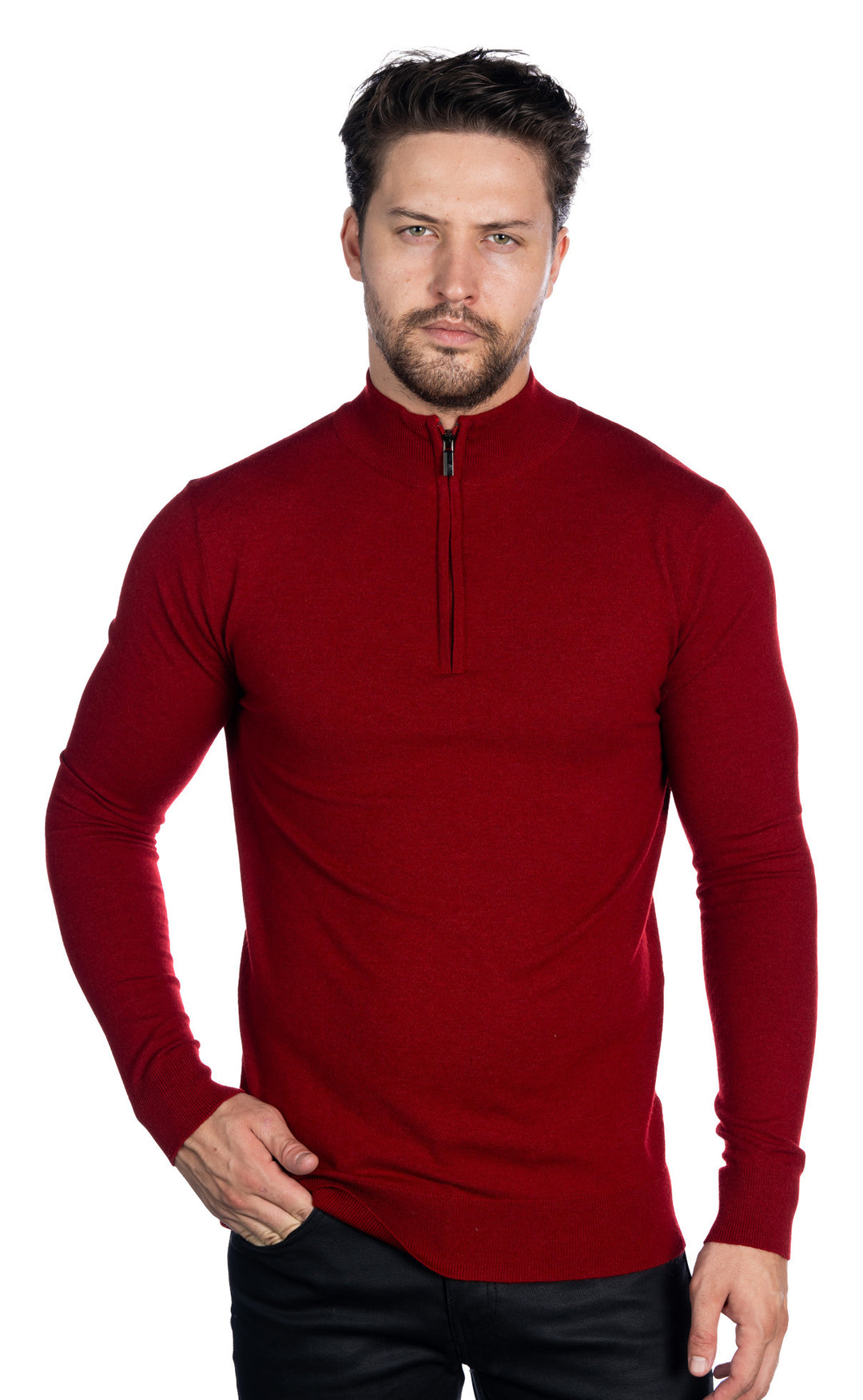 New Arrival - Johnny Q Mock Zipper Neck – Mizumi Couture